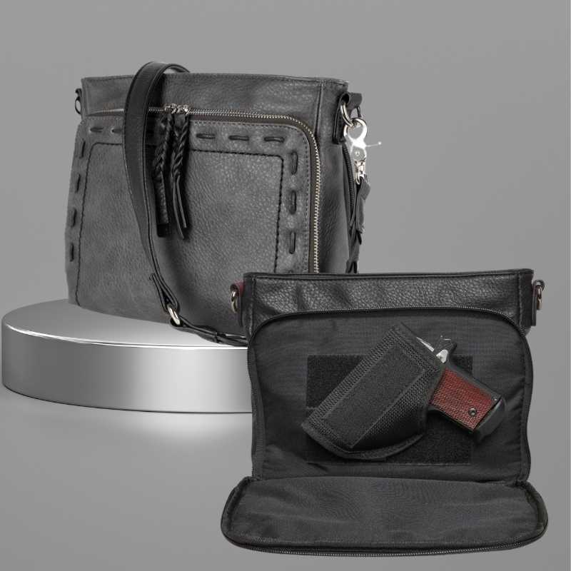 Skylar Braided Conceal Carry Crossbody Handbag Handgun Purses - Tophatter Daily Deals
