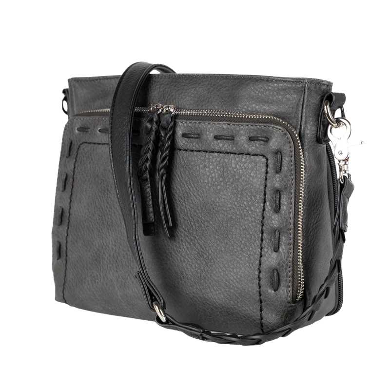 Skylar Braided Conceal Carry Crossbody Handbag Handgun Purses - Tophatter Daily Deals