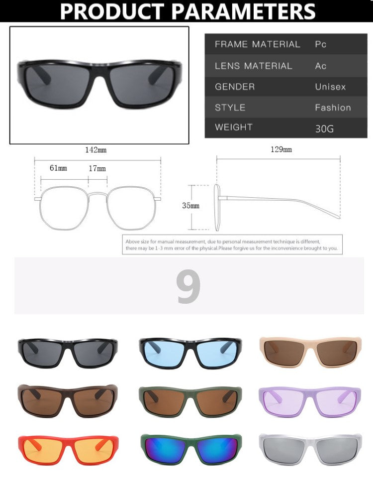 Green Sport Sunglasses Men Women Retro Punk Sunglasses - Tophatter Daily Deals