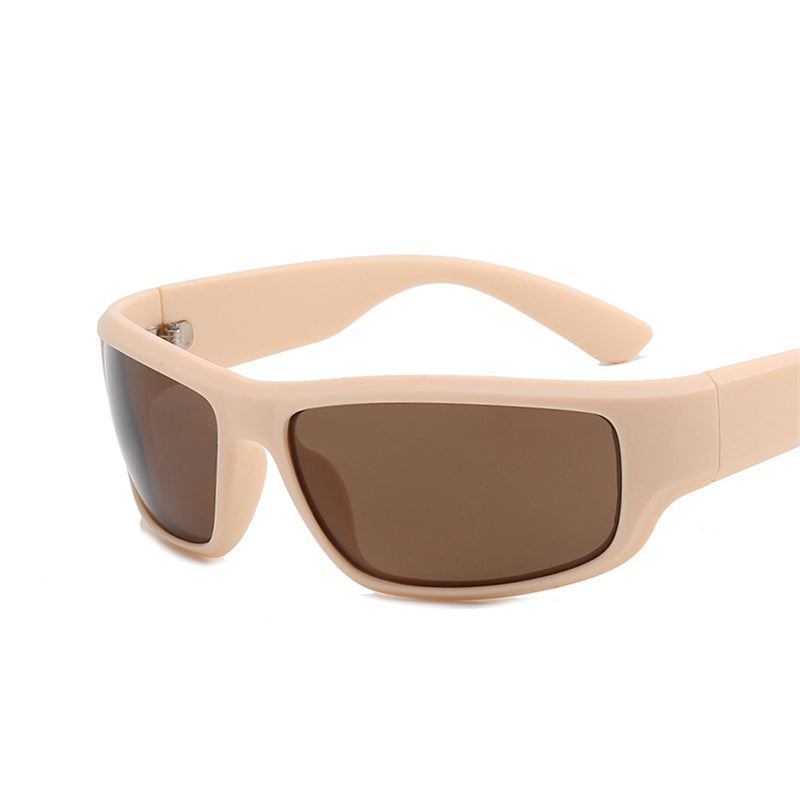 Green Sport Sunglasses Men Women Retro Punk Cream Yellow Tea Sunglasses - Tophatter Daily Deals