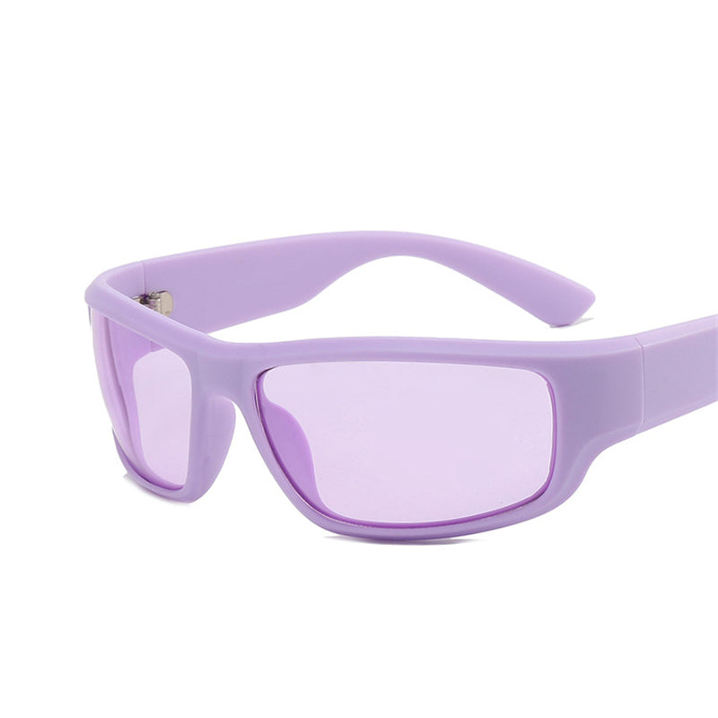 Green Sport Sunglasses Men Women Retro Punk Matte Purple Purple Sunglasses - Tophatter Daily Deals