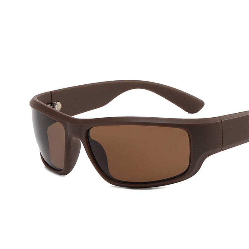 Green Sport Sunglasses Men Women Retro Punk Matte Tea Tea Sunglasses - Tophatter Daily Deals