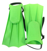 Short Fins for Swimming - Adjustable Buckles Open Heel Swim Flippers, Swimming Shoes Fins Freestyle Silicone Short Fins Swimming Training Green Swimming - Tophatter Daily Deals