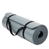 Thickest Yoga Mat - TPE Gymnastics Mat, Training Mat, Non-Slip Pilates Mat, Yoga Fitness Mat, Eco friendly Yoga mat for fitness Gym Grey Yoga & Pilates Mats - Tophatter Daily Deals