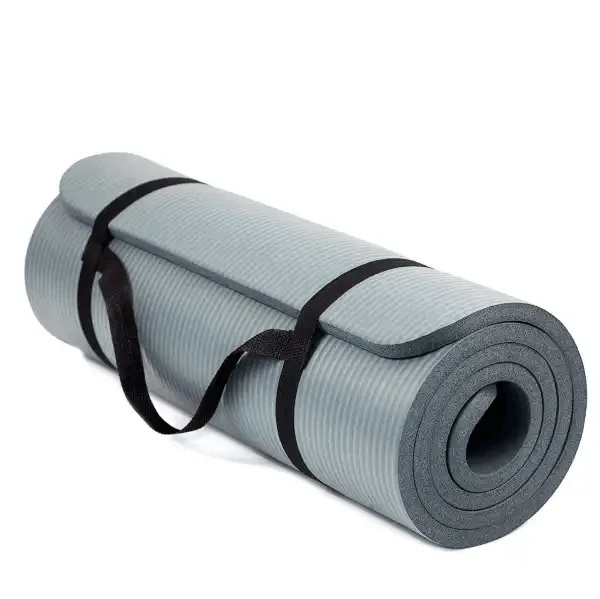 Thickest Yoga Mat - TPE Gymnastics Mat, Training Mat, Non-Slip Pilates Mat, Yoga Fitness Mat, Eco friendly Yoga mat for fitness Gym Grey Yoga & Pilates Mats - Tophatter Daily Deals
