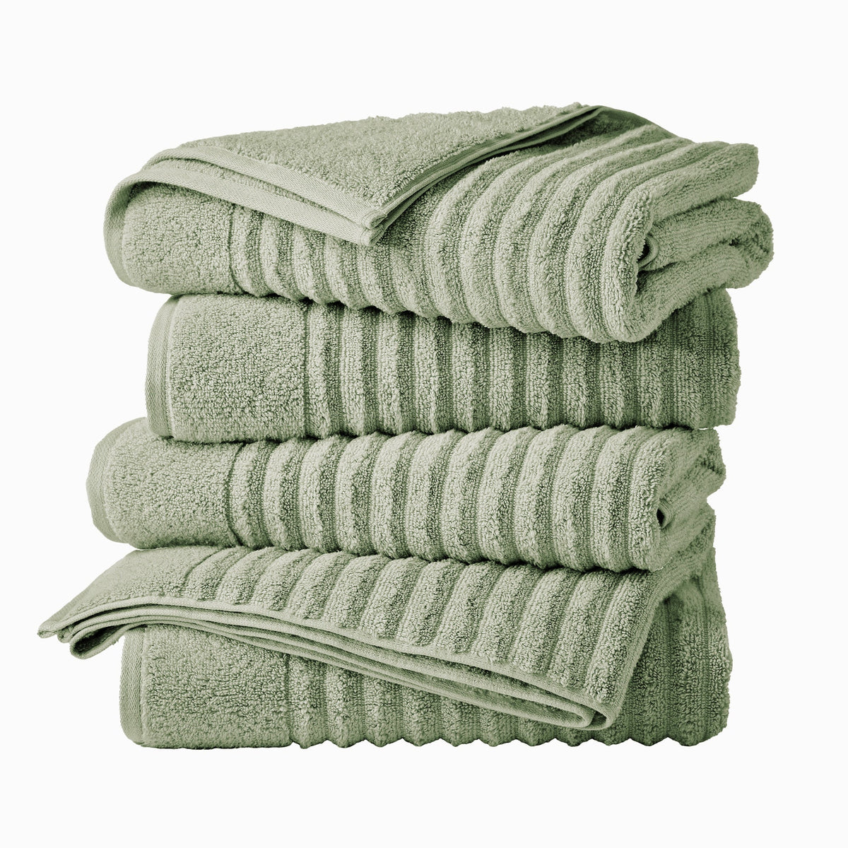 Luxury Combed Cotton Bath Towel Set - Karina Collection Bath Towel (Pack of 4) Eucalyptus Bath - Tophatter Daily Deals