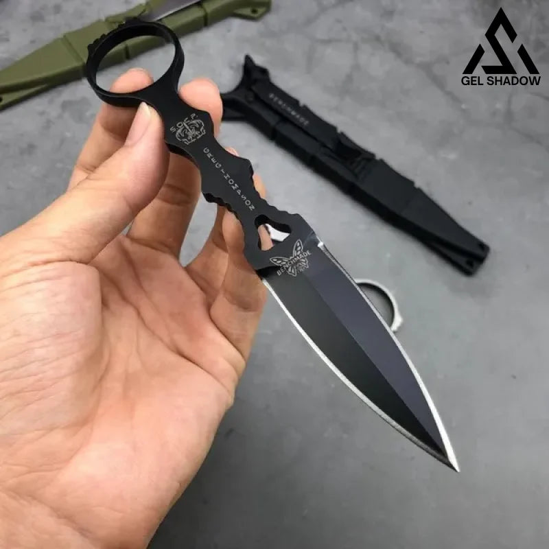 GS102 Fixed Blade Tactical Knife COMBO SOCP Dagger 3.22" Blade，K sheath Knife - Tophatter Daily Deals