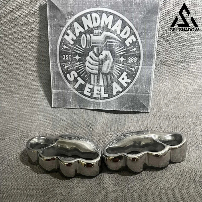 GS160 4-Finger Anti-explosion Stainless Steel Self-defense Knuckle Duster EDC BRASSKNUCKLE - Tophatter Daily Deals
