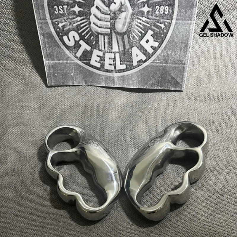GS160 4-Finger Anti-explosion Stainless Steel Self-defense Knuckle Duster EDC BRASSKNUCKLE - Tophatter Daily Deals