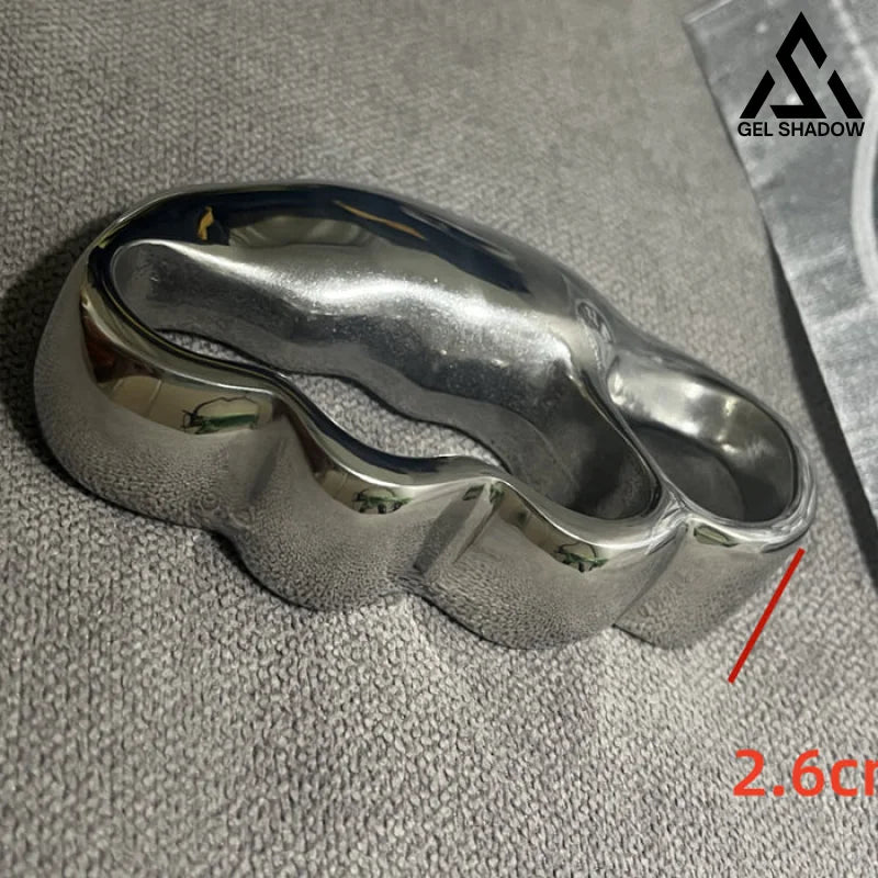 GS160 4-Finger Anti-explosion Stainless Steel Self-defense Knuckle Duster EDC BRASSKNUCKLE - Tophatter Daily Deals