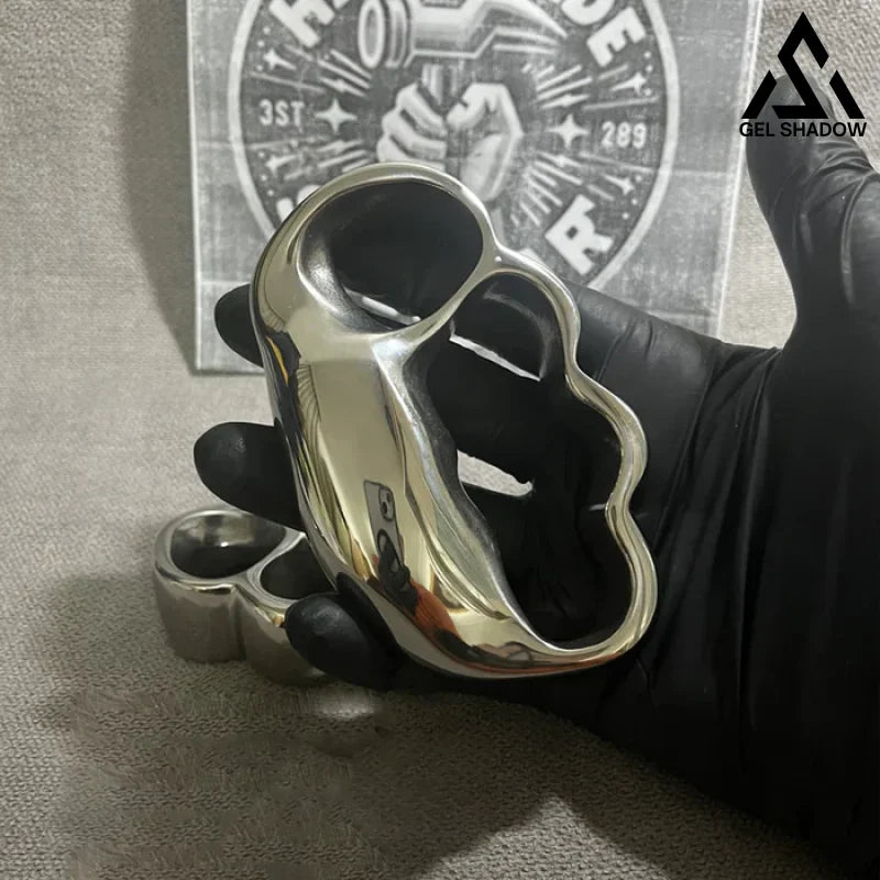 GS160 4-Finger Anti-explosion Stainless Steel Self-defense Knuckle Duster EDC right hand BRASSKNUCKLE - Tophatter Daily Deals