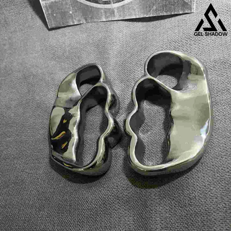 GS160 4-Finger Anti-explosion Stainless Steel Self-defense Knuckle Duster EDC two hands BRASSKNUCKLE - Tophatter Daily Deals