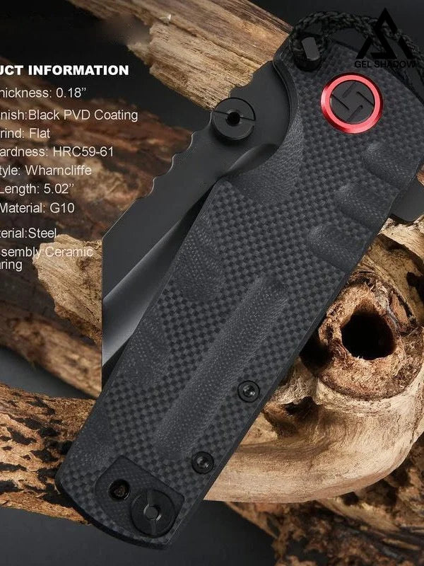 GS191 ARTISANCUTLERY Tactical Knife Proponent Subsize (1820PS) D2 Steel Black PVD Blade with G10 Handle Pocket Knives - Tophatter Daily Deals