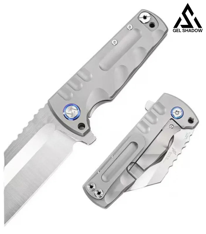 GS191 ARTISANCUTLERY Tactical Knife Proponent Subsize (1820PS) D2 Steel Black PVD Blade with G10 Handle White Pocket Knives - Tophatter Daily Deals