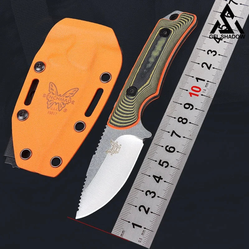 GS196 BM 15017 Fixed Blade Outdoor Knife with Sheath Knife - Tophatter Daily Deals