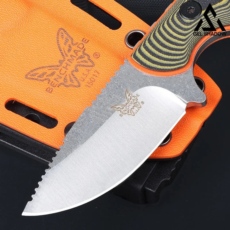 GS196 BM 15017 Fixed Blade Outdoor Knife with Sheath Knife - Tophatter Daily Deals