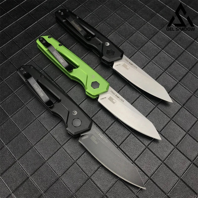 GS198 Kershaw 7550 Outdoor Folding Knife, Aviation Aluminum Alloy Handle Knife - Tophatter Daily Deals
