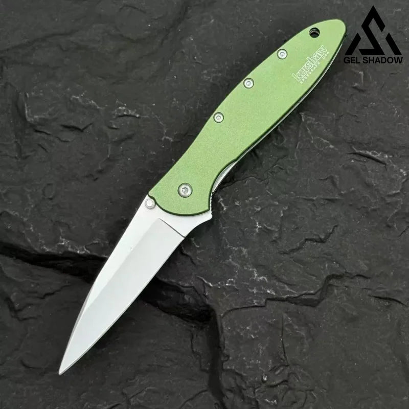 GS203 Kewshaw 1660 Pocket Folding Knife Non-slip Nvlon Fiber Handle EDC Green Knife - Tophatter Daily Deals