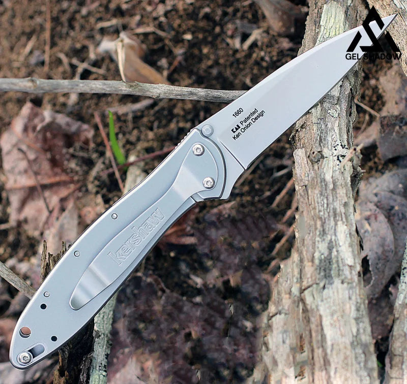 GS203 Kewshaw 1660 Pocket Folding Knife Non-slip Nvlon Fiber Handle EDC Knife - Tophatter Daily Deals