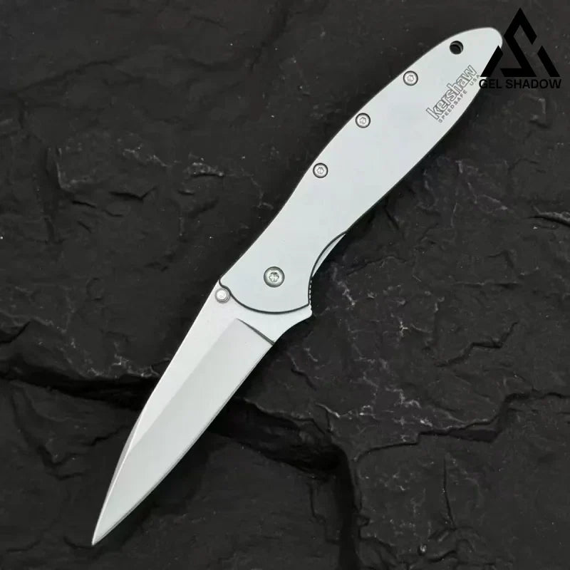 GS203 Kewshaw 1660 Pocket Folding Knife Non-slip Nvlon Fiber Handle EDC white Knife - Tophatter Daily Deals