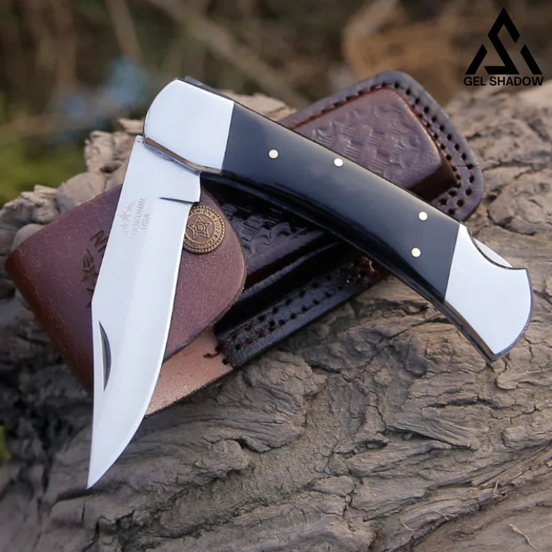GS204 Buck112 Folding Knife – Compact EDC Pocket Knife for Camping Knife - Tophatter Daily Deals