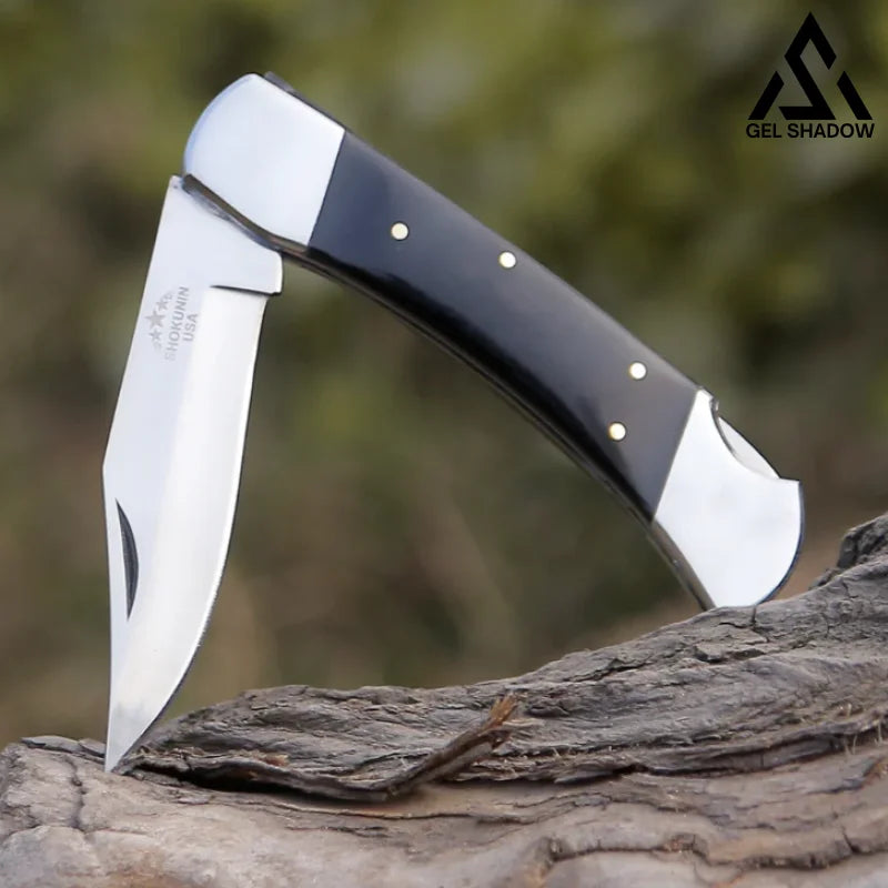 GS204 Buck112 Folding Knife – Compact EDC Pocket Knife for Camping Knife - Tophatter Daily Deals
