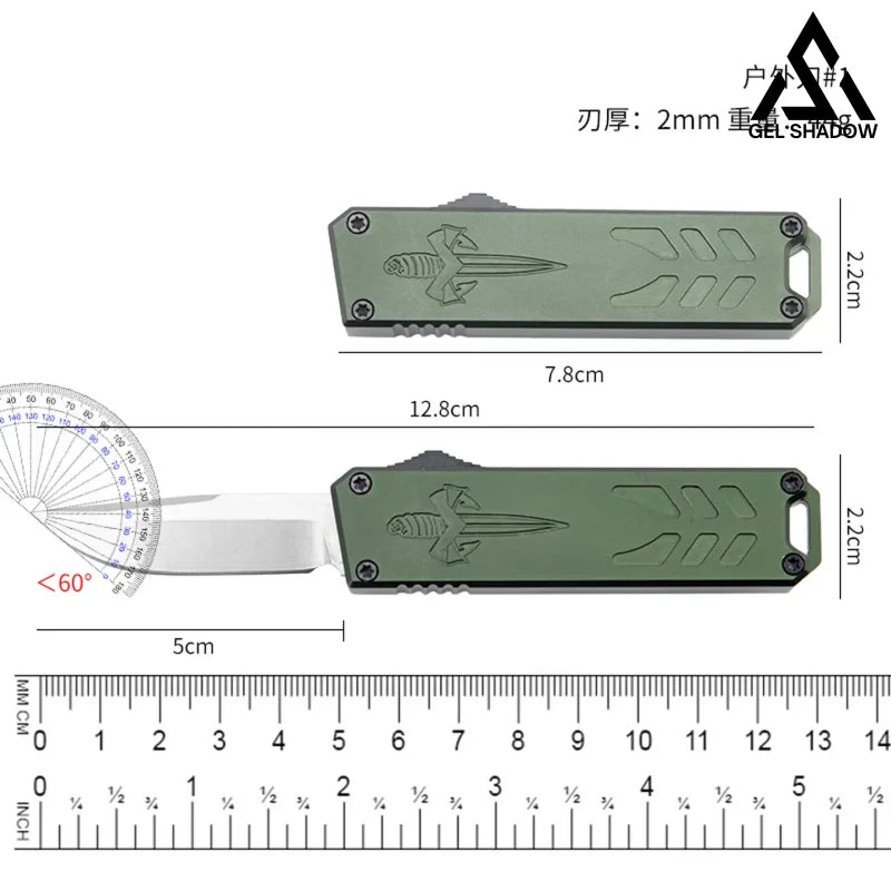 GS205 Microtech Small outdoor folding knife Knife - Tophatter Daily Deals