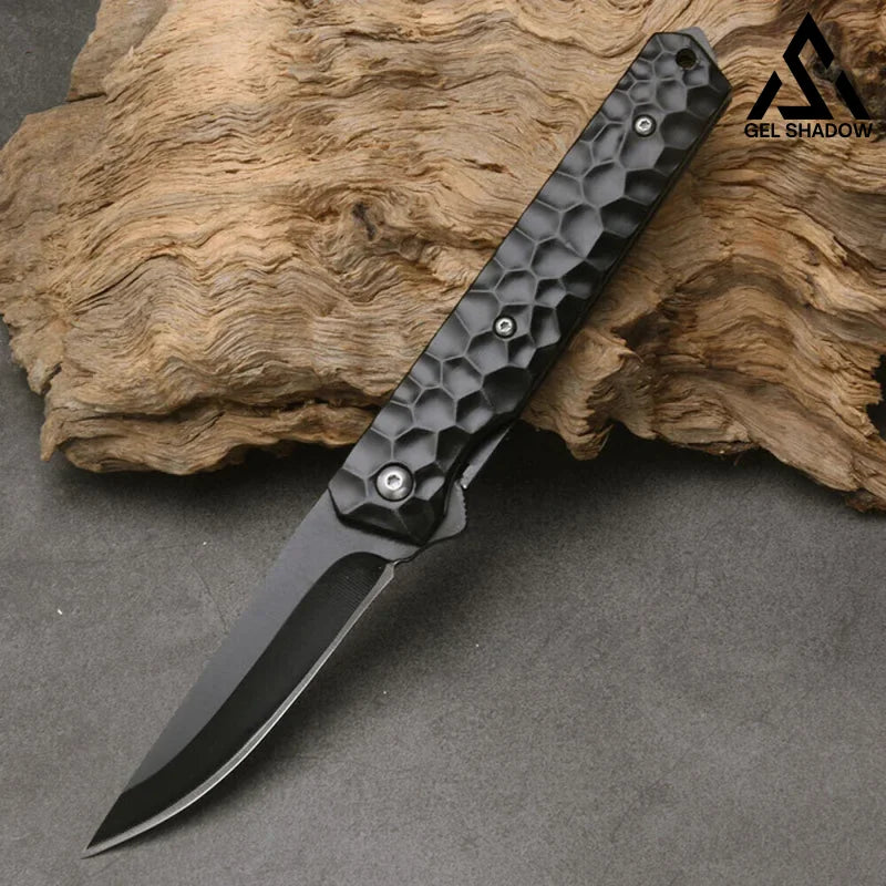 GS208 Outdoor Folding Travel Hunting Camping Circle Black Knife - Tophatter Daily Deals