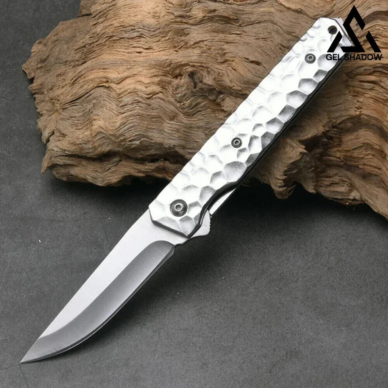 GS208 Outdoor Folding Travel Hunting Camping Circle Silver Knife - Tophatter Daily Deals