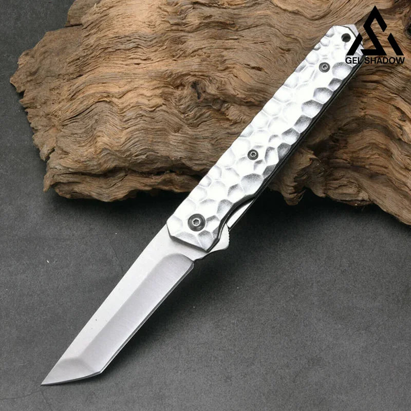 GS208 Outdoor Folding Travel Hunting Camping Square head Silver Knife - Tophatter Daily Deals