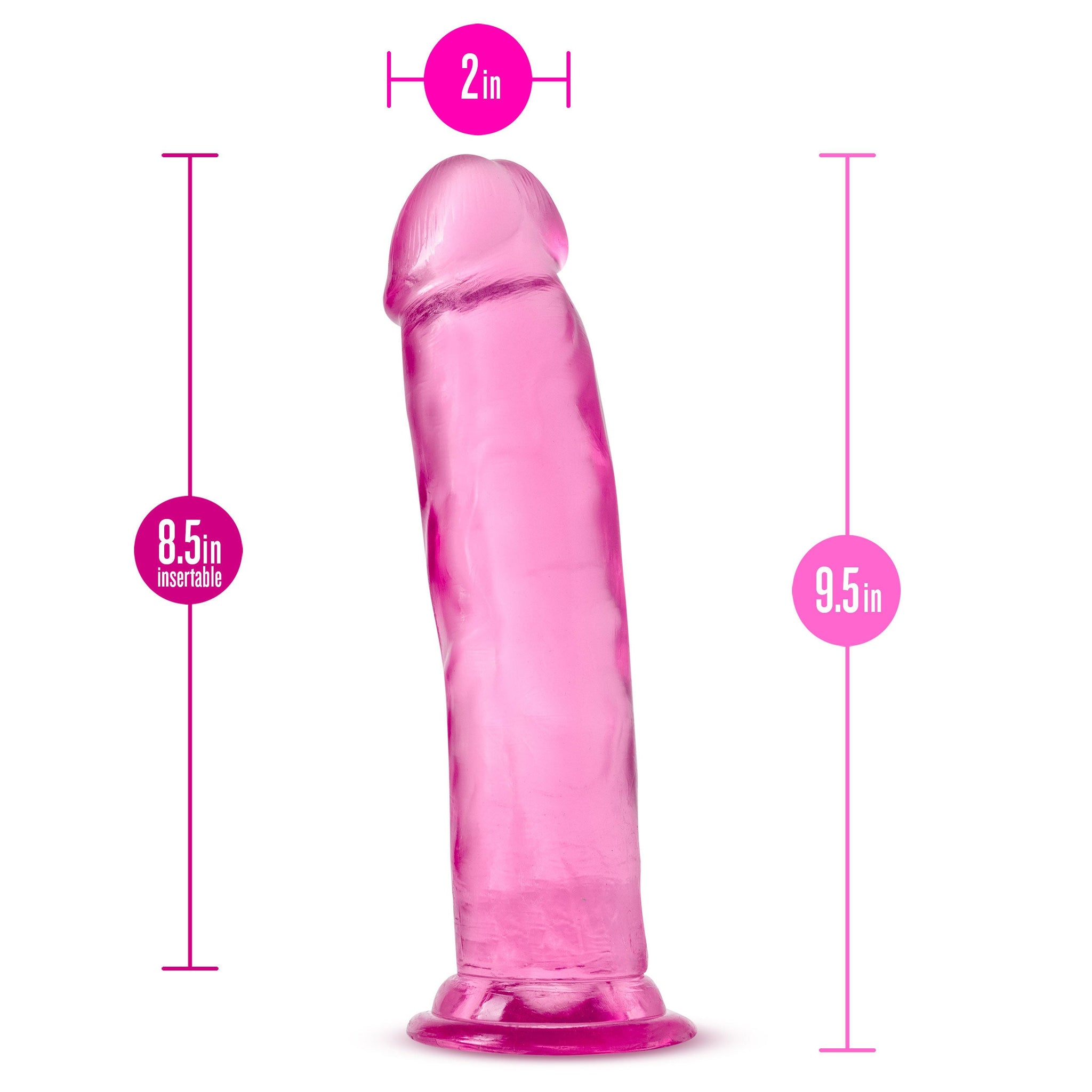 B Yours Plus Thill N' Drill (Pink) – 8.5" Soft Realistic Dildo > Dildos > Realistic Dildos - Tophatter Daily Deals