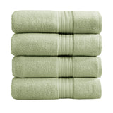 Cotton Terry Bath Towel Set - Cooper Collection Bath Towel (Pack of 4) Seagreen Bath - Tophatter Daily Deals
