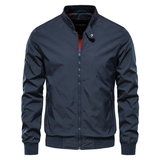 Breathable Classic Men's Bomber Jacket -Stand Collar Spring Blue - Tophatter Daily Deals