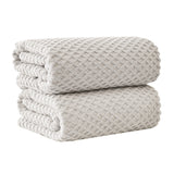 Cotton Diamond Waffle Weave Bath Towel Set - Grayson Collection Bath Sheet (Pack of 2) Light Gray Bath - Tophatter Daily Deals
