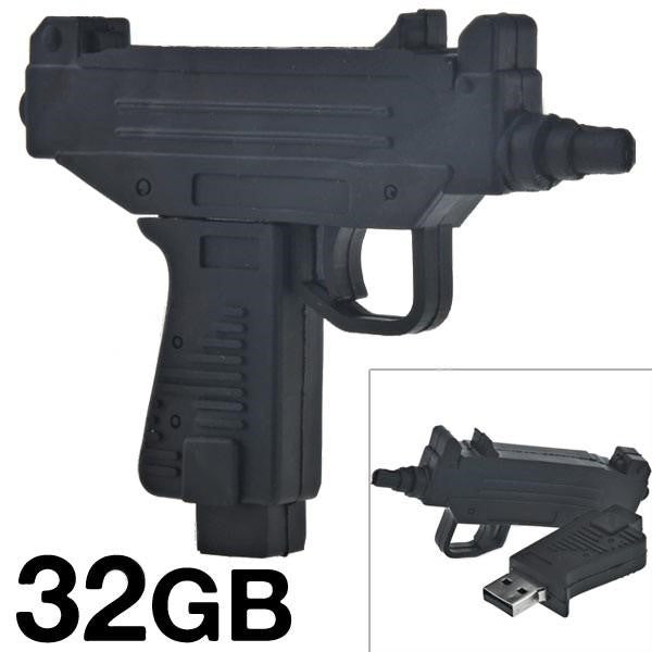 Machine Gun Shaped USB Flash Drive 2.0 Pistol, Rifle, AK, Uzi 16gb / 32gb 32GB 2.0 UZI - Double the storage for $5 more! USB Flash Drive - Tophatter Daily Deals