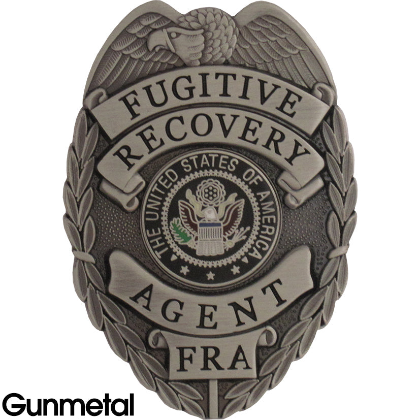 435 Fugitive Recovery Agent Badge - Tophatter's Weapons'N'Deals Professional Quality Stock Badges - Tophatter Daily Deals