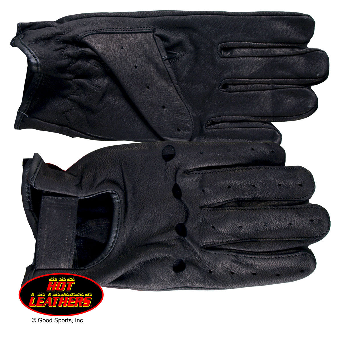 Hot Leathers Full Finger Leather Driving Gloves Unlined Gloves - Tophatter Daily Deals