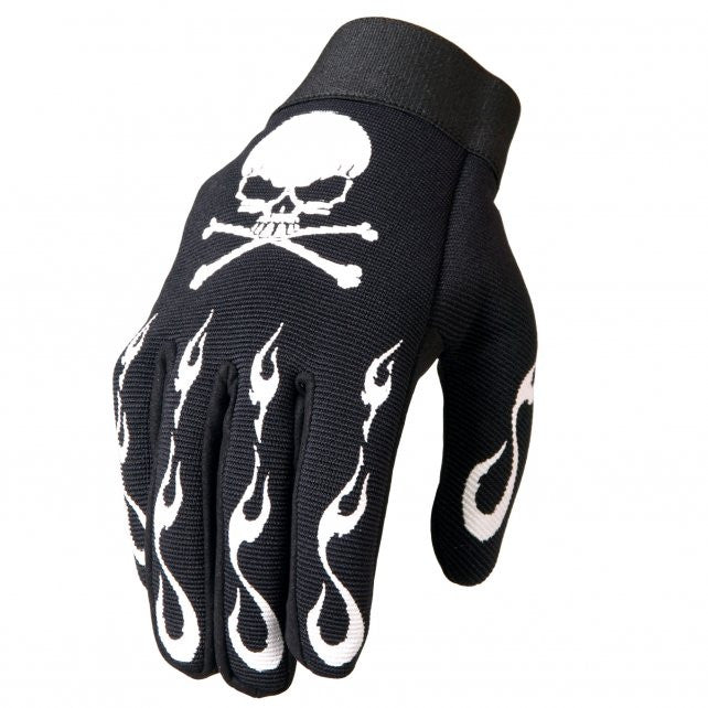 Hot Leathers Skull & Crossbones Mechanics Gloves Gloves - Tophatter Daily Deals