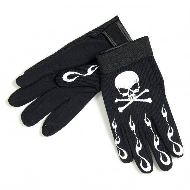 Hot Leathers Skull & Crossbones Mechanics Gloves Gloves - Tophatter Daily Deals