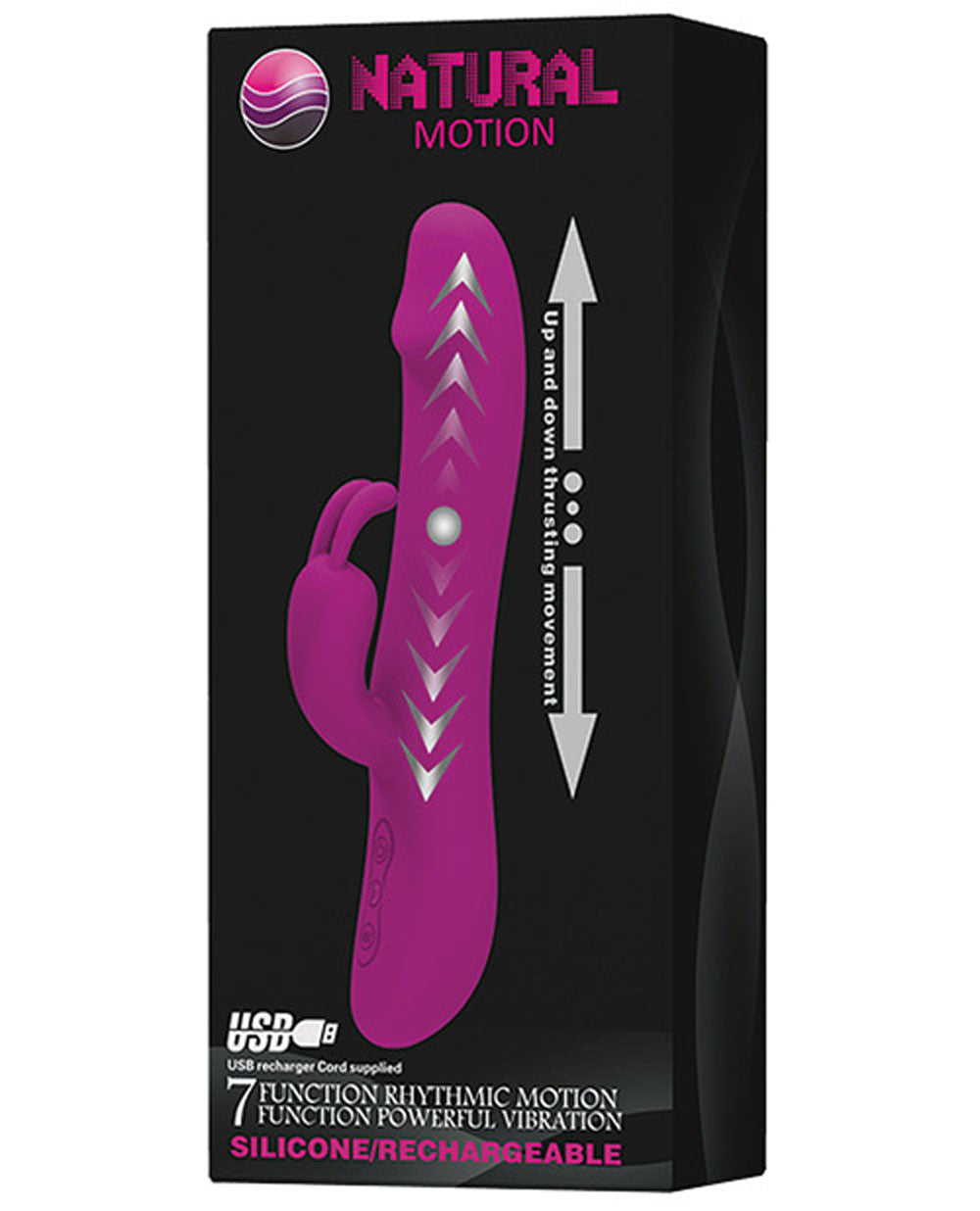 Natural Motion Thrusting – Rechargeable Silicone Rabbit Vibrator with 7 Functions > Vibrators > Ladies > Rabbit - Tophatter Daily Deals