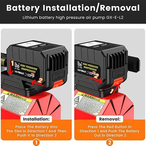 GX E-L2 18V/220V PCP COMPRESSOR WITH BATTERY - Tophatter's Army Deals ACCESSORIES - Tophatter Daily Deals