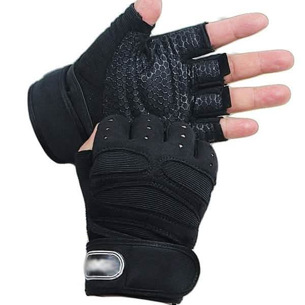 Gym Fitness Gloves Anti-Skid Weight Lifting for Sport Black Fitness & Exercise - Tophatter Daily Deals