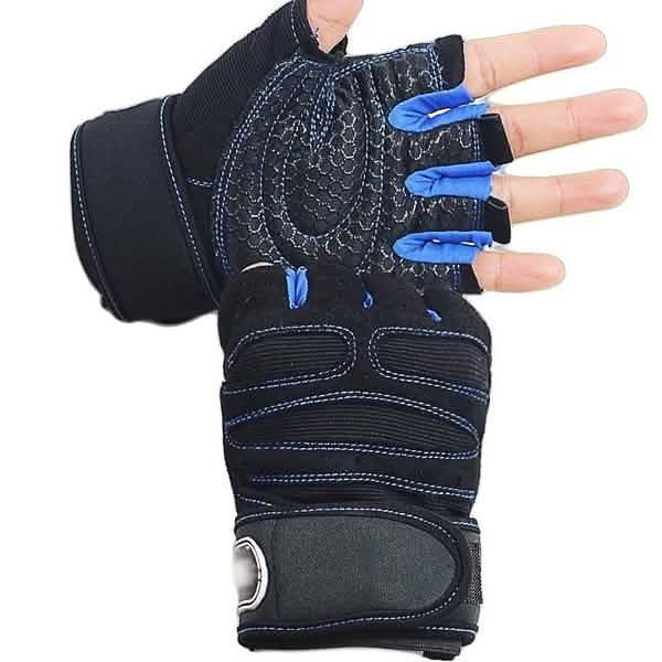 Gym Fitness Gloves Anti-Skid Weight Lifting for Sport Blue Fitness & Exercise - Tophatter Daily Deals