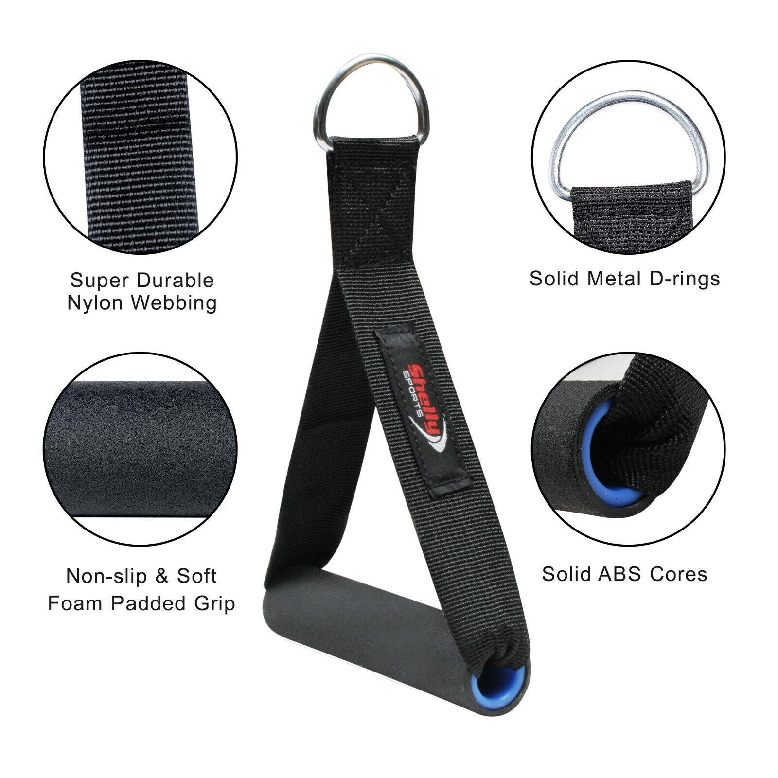 D-handles Gym - Heavy Duty Multi Gym Cable Machine Stirrup Handle Bar Exercise & Fitness - Tophatter Daily Deals