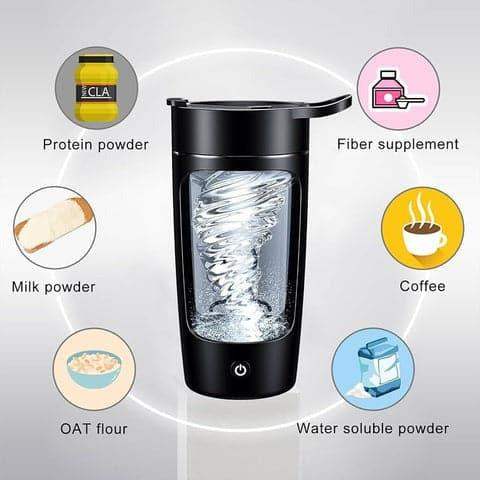 Battery USB Rechargeable Electric Mixing Cup Portable Protein Coffee Powder  Shaker Bottle Mixer Protein Shaker Protein Powder