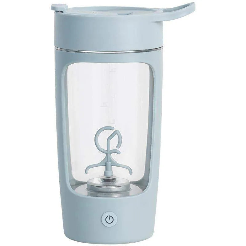 GymShake USB Rechargeable 650ml Electric Protein Shaker Blue 650ml USB Food Mixers & Blenders - Tophatter Daily Deals