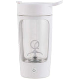 GymShake USB Rechargeable 650ml Electric Protein Shaker White 650ml USB Food Mixers & Blenders - Tophatter Daily Deals