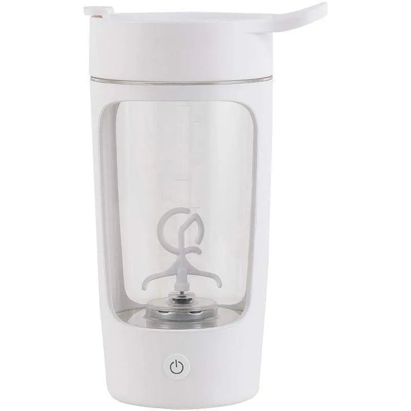 GymShake USB Rechargeable 650ml Electric Protein Shaker White 650ml USB Food Mixers & Blenders - Tophatter Daily Deals