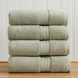 100% Cotton Premium Bath Towel Set - Chiara Collection Bath Towel (Pack of 4) Eucalyptus Bath - Tophatter Daily Deals