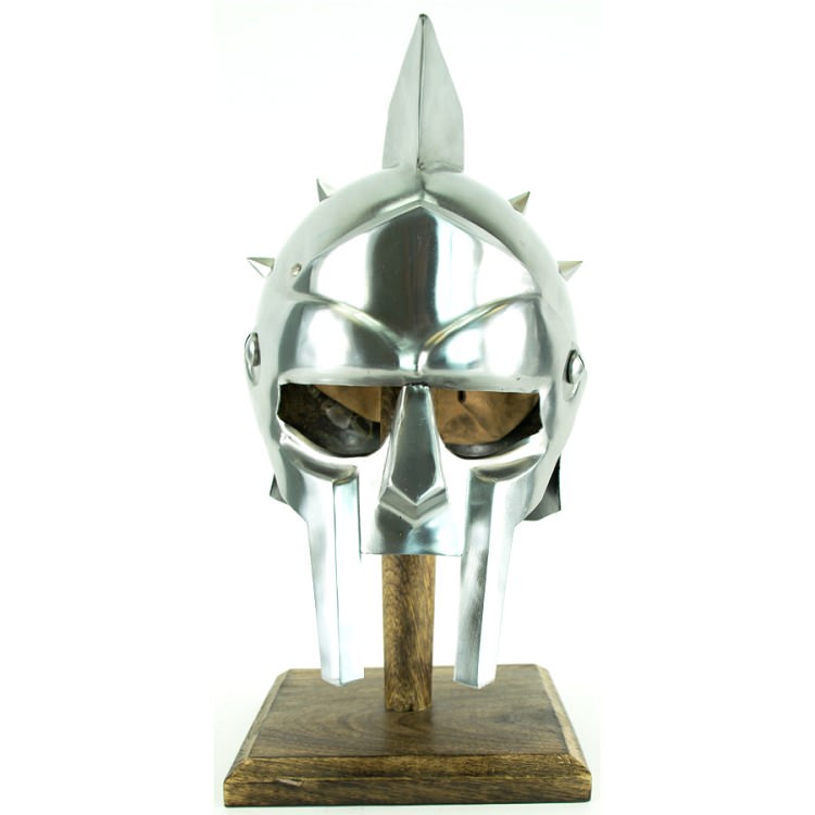 Gladiator Maximus Roman Spiked Helmet 18 Gauge Steel Collectible Weapons - Tophatter Daily Deals